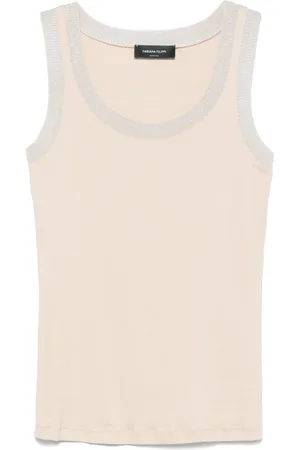 Fabiana Filippi Tanktop met lurex afwerking