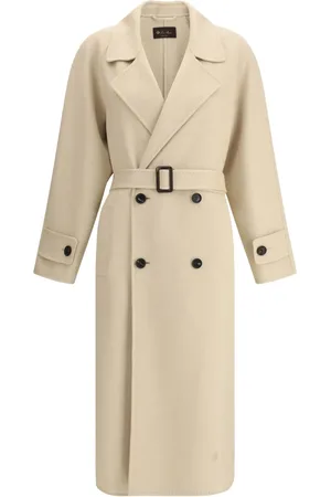 Loro Piana Jas met ceintuur en dubbele rij knopen