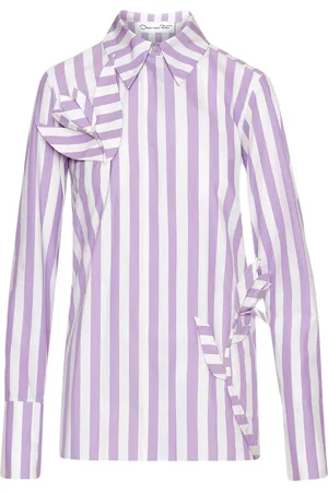 Oscar de la Renta Blouse met streep applicatie