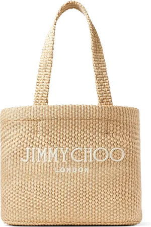 Jimmy Choo Strandtas met geborduurd logo