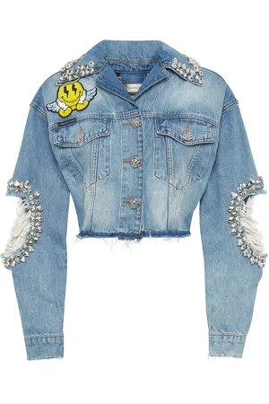 Philipp Plein Denim cropped Smile jack