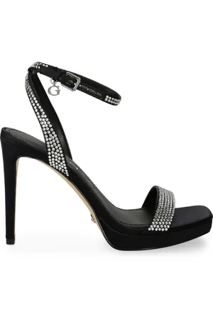 Guess 115 mm satijnen sandalen met stras