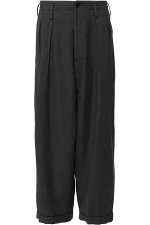 YOHJI YAMAMOTO Plooibroek met wijde pijpen