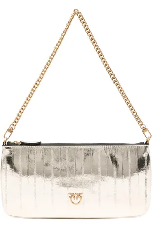 Pinko Love Birds leren schoudertas