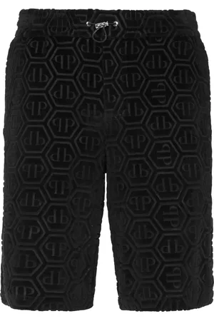 Philipp Plein Shorts met zeshoekig logo