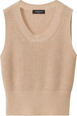 Fabiana Filippi Vest met geribbelde afwerking