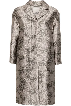Max Mara Effidge jas met bloemjacquard