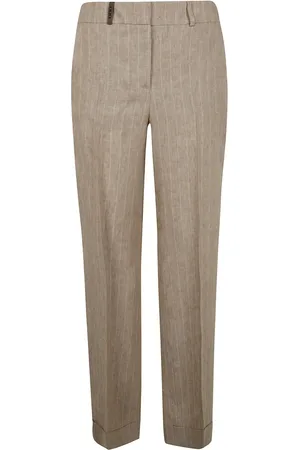 PESERICO SIGN Broek met krijtstreep