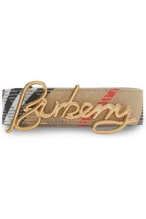 Burberry Omkeerbare geruite riem