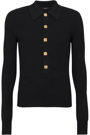 Balmain Trui van merinowol met monogram knopen
