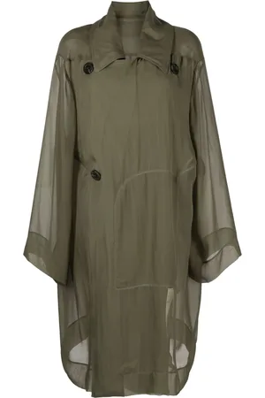 Rick Owens Doorzichtige trenchcoat