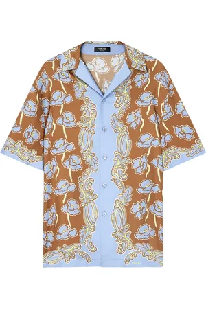 VERSACE Poppies zijden overhemd