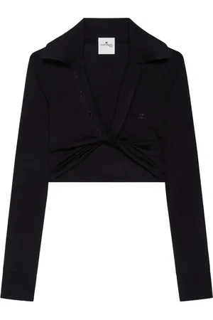 Courrèges Cropped polotrui met gedraaid detail