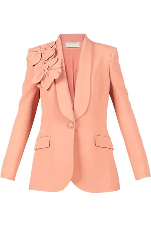 Elie saab Blazer met bloemenapplicatie