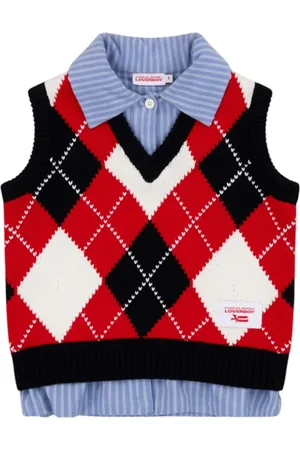 Charles Jeffrey Loverboy Trui met argyle patroon