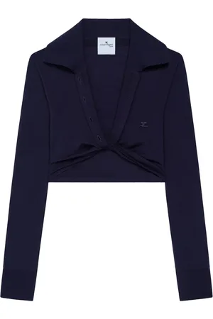 Courrèges Cropped polotrui met gedraaid detail
