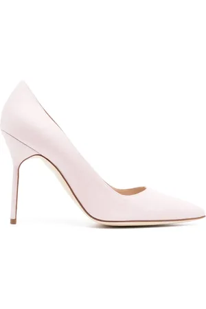 Manolo Blahnik 105 mm linnen pumps