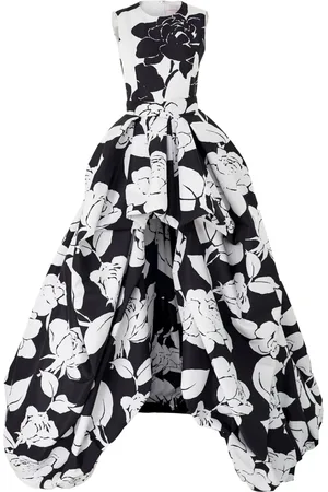 Carolina Herrera Asymmetrische avondjurk met bloemenprint