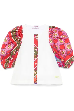 PUCCI Junior Shirt met contrasterende mouwen
