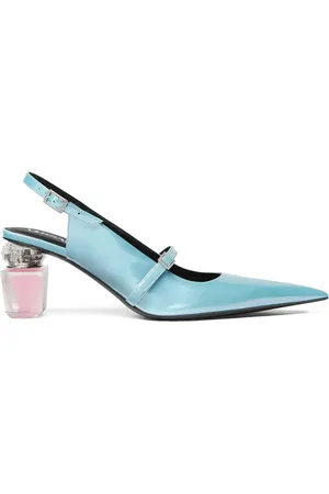 VERSACE 70 mm Bright Crystal slingback pumps