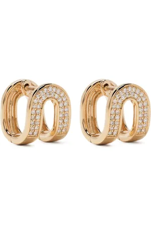 Dana Rebecca Designs 14kt geelgouden oorbellen met diamant