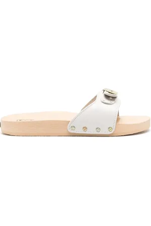 Scholl Pescura slippers met houten zool