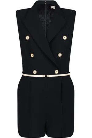 Elisabetta Franchi Playsuit met logoplakkaat