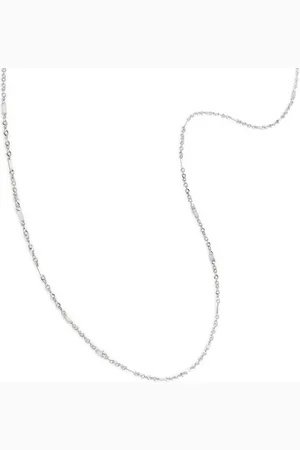 Monica Vinader 14kt witgouden Shimmer schakelhalsketting