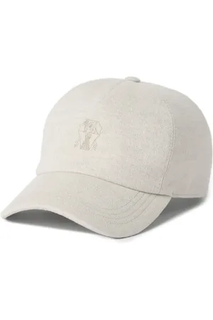 Brunello Cucinelli Honkbalpet met geborduurd logo