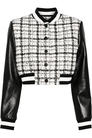 ALICE+OLIVIA Camela cropped tweed jack