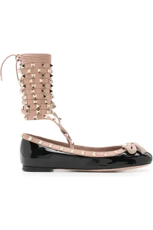 VALENTINO GARAVANI Rockstud leren ballerina