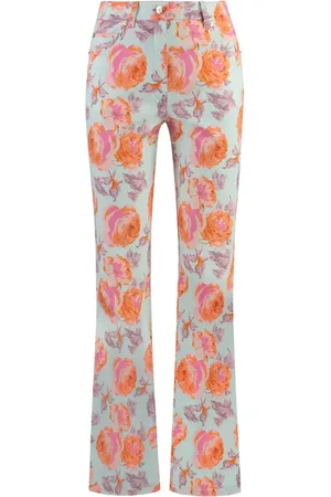 ST. JOHN Flared broek met bloemenprint