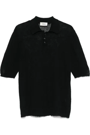 A PAPER KID Gebreid poloshirt