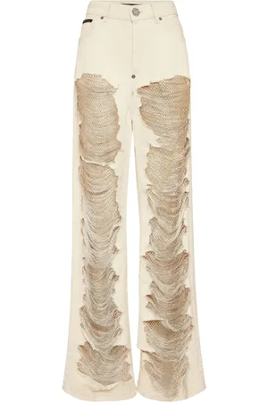 Philipp Plein Jeans met gescheurd