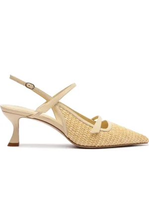 ALEXANDRE BIRMAN 60 mm Tita raffia pumps