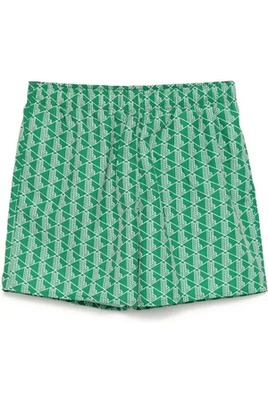 Lacoste Halflange zwembroek met monogram