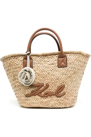 Karl Lagerfeld Mediuma K/signature raffia strandtas