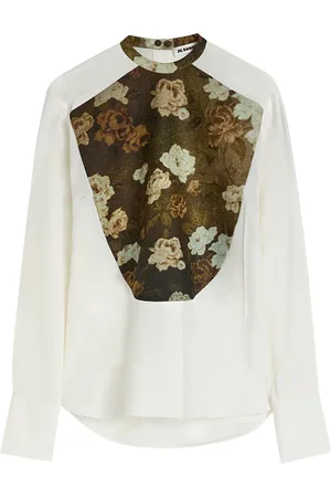 Jil Sander Blouse met bies met bloemenprint
