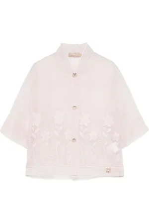 Elie saab Organza jack met borduurwerk
