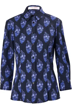 Carolina Herrera Blouse met peplum en bloemenprint