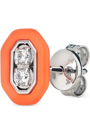 Eera 18kt witgouden Roma oorbel met diamant