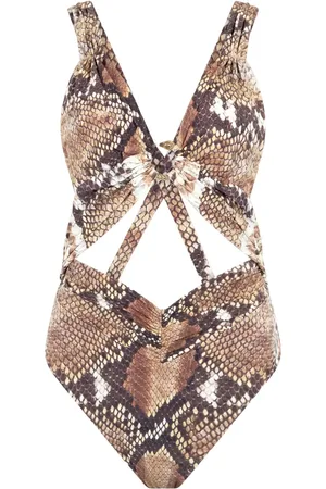 Roberto Cavalli Badpak met slangenhuidprint