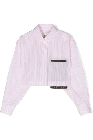 Fendi Gestreept shirt met geborduurd logo