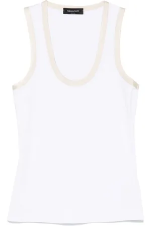 Fabiana Filippi Tanktop met contrasterende afwerking