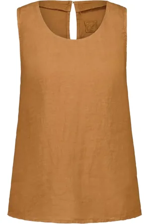 120% Lino Mouwloze linnen top
