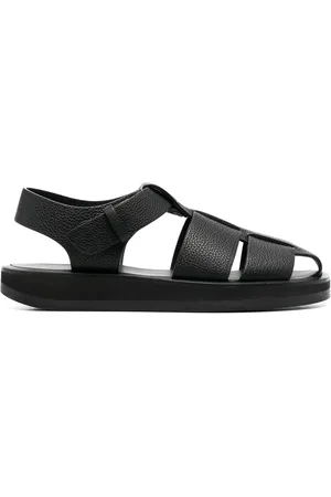 The Row Fisherman leren sandalen