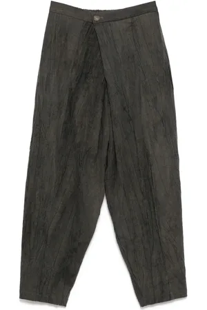 CHIAHUNG SU Handgeverfde broek met verlaagd kruis