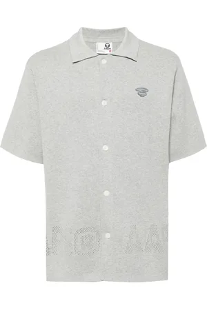A Bathing Ape Gebreid overhemd met geborduurd logo