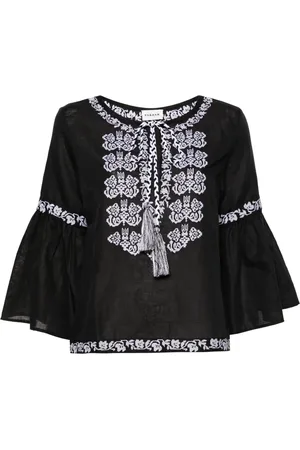 P.A.R.O.S.H. Ciclone blouse met geborduurde bloemen