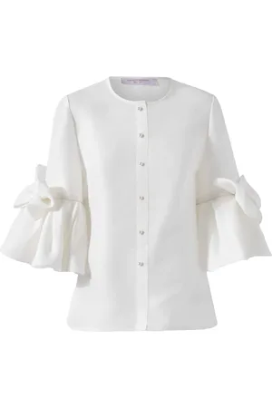 Carolina Herrera Blouse met ruches en strikdetail
